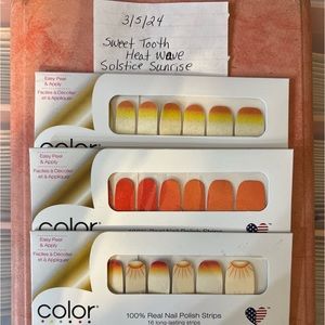 Unopened, New, Sealed, Retired, Limited Edition Color Street Lot of 3